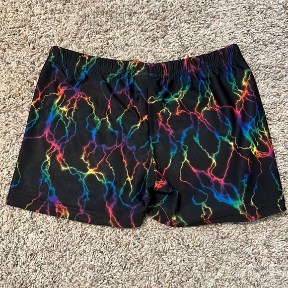 Black and Rainbow Patterned Spandex - Picture 3 of 5